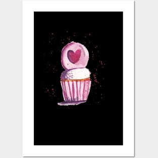 Pink Cupcake Posters and Art